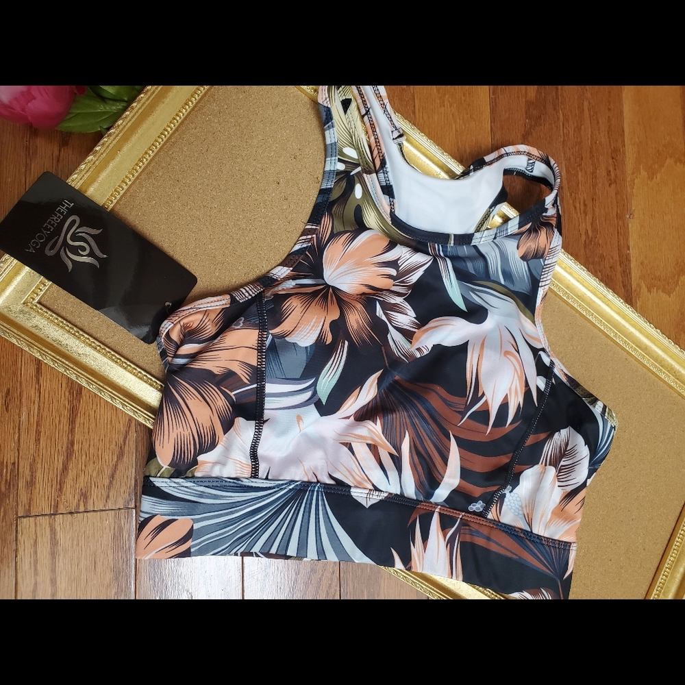NWT Free Yoga Botanical Boho Sports Bra